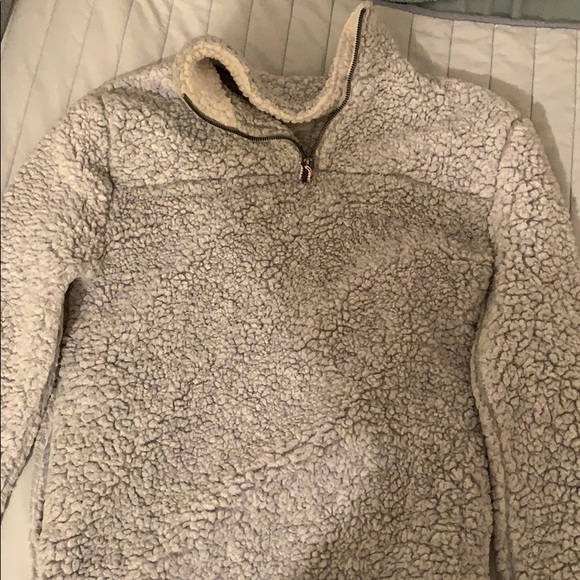 copper key sherpa pullover